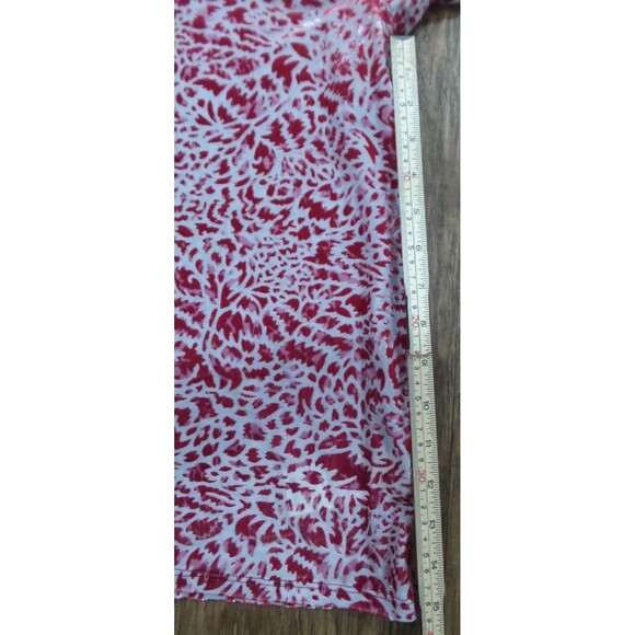 Free People We The Free Teddy Velvet Leopard Burnout Tee Raspberry Red Size S - Picture 7 of 11